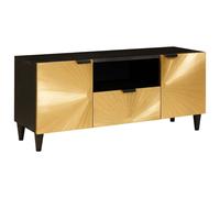 vidaXL TV Cabinet Black and Gold 105 x 33 x 46 cm Engineered wood