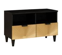 vidaXL TV Cabinet Black and Gold 70 x 33 x 46 cm Engineered wood
