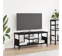 vidaXL TV Cabinet Black Oak 100 x 35 x 45 cm Engineered Wood and Iron