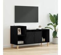 vidaXL TV Cabinet 100 x 35 x 55 cm Black Oak Engineered Wood, Black
