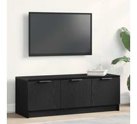 vidaXL TV Cabinet 102 x 35 x 36.5 cm Black Oak Engineered Wood, Black