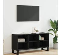 vidaXL TV Cabinet Black Oak 103.5 x 30 x 50 cm Engineered Wood, Stylish Living Room Cabinet, Rectangular Modern Media Console, Ample Storage, Engineered Wood, Durable Home Entertainment Unit