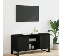 vidaXL TV Cabinet Black Oak 104 x 35 x 50 cm Engineered Wood