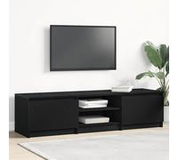 vidaXL TV Cabinet Black Oak 140x40x35.5 cm Engineered Wood, TV stand, TV sideboard, hifi cabinet, TV bench, TV stand cabinet, media cabinet