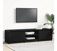Vidaxl Tv Cabinet Black Oak 140X40X35.5 Cm Engineered Wood
