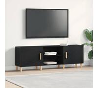 Vidaxl Tv Cabinet Black Oak Engineered Wood 150.2 × 30.3 × 50.2 Cm, Black