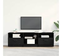 vidaXL TV Cabinet Black Oak 150 x 33.5 x 45 cm Engineered Wood