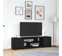 vidaXL TV Cabinet Black Oak 188.5x41x50 cm Engineered Wood