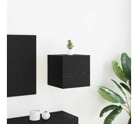 Vidaxl Tv Cabinet Black Oak Engineered Wood 30.5 X 30 X 30 Cm Tv Cabinet, Black