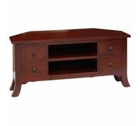 vidaXL TV Cabinet Brown 100 x 40.5 x 46 cm Solid Mahogany Wood, Elegant Solid Wo