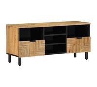 vidaXL TV Cabinet Brown 100x33x46 cm Solid Wood Mango TV stand TV sideboard