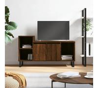 vidaXL TV Cabinet Brown Oak 100x35x55 cm Engineered Wood UK GF0