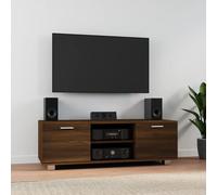 TV Cabinet Brown Oak 120x40.5x35 cm Engineered Wood Chipboard MDF Lowboard High