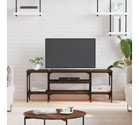 (brown oak, 121 x 35 x 45 cm) vidaXL TV Cabinet Media Console Sideboard Engineered Wood and Iron