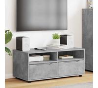 vidaXL TV Cabinet Concrete Grey 100 x 48 x 43 cm Engineered Wood