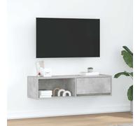 vidaXL TV Cabinet Concrete Grey 100x31x25.5 cm Engineered Wood