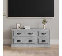 vidaXL TV Cabinet Concrete Grey 100x35.5x45 cm Engineered Wood