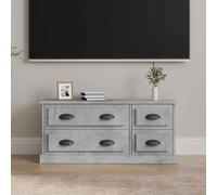 vidaXL TV Cabinet Concrete Grey 100x35.5x45 cm Engineered Wood UK GF0