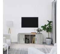 vidaXL TV Cabinet Concrete Grey 100x35x40 cm Engineered Wood UK HOT