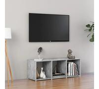 vidaXL TV Cabinet Concrete Grey 107x35x37 cm Chipboard Entertainment Centre