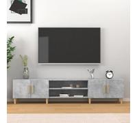 vidaXL TV Cabinet, TV Stand for Living Room Bedroom, TV Unit with Door, Hifi Cabinet Sideboard Cupboard, Modern Style, Concrete Grey Engineered Wood