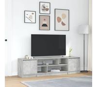 vidaXL TV Cabinet Concrete Grey 188.5x41x50 cm Engineered Wood, Grey