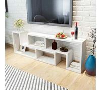 vidaXL TV Cabinet Double L-Shaped White UK