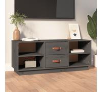 (Grey) vidaXL Solid Wood Pine TV Cabinet Wooden Media Cabinet TV Stand Multi Colours