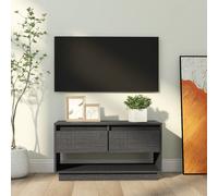 vidaXL TV Cabinet Grey 74x34x40 cm Solid Wood Pine