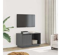 Vidaxl Tv Cabinet Grey 74X35X44 Cm Solid Wood Pine