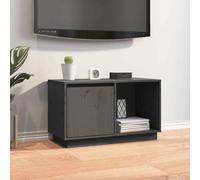 vidaXL TV Cabinet Grey 74x35x44 cm Solid Wood Pine UK HOT