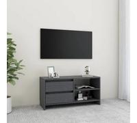 Vidaxl Tv Cabinet Grey 80X31X39 Cm Solid Pinewood, Grey
