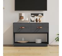 vidaXL TV Cabinet Grey 90x40x60 cm Solid Wood Pine