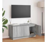 vidaXL TV Cabinet Grey Sonoma 100 x 38 x 49 cm Engineered Wood
