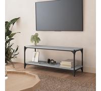 Vidaxl Tv Cabinet Grey Sonoma 100X33X41 Cm Engineered Wood And Steel