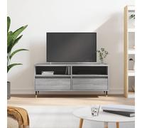 vidaXL TV Cabinet Grey Sonoma 100x34.5x44.5 cm Engineered Wood