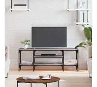 vidaXL TV Cabinet Grey Sonoma 121x35x45 cm Engineered Wood&Iron