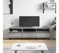 vidaXL 3 Door 3 Shelf Grey Sonoma TV Cabinet - Size: 44.5 x 150 x 30cm - Wilko