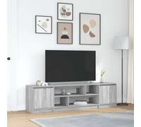 vidaXL TV Cabinet Grey Sonoma 188.5x41x50 cm Engineered Wood