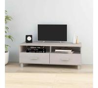 vidaXL TV Cabinet HAMAR White 106x40x40 cm Solid Wood Pine UK