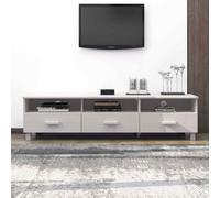 vidaXL TV Cabinet HAMAR White 158x40x40 cm Solid Wood Pine UK