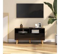Vidaxl Tv Cabinet High Gloss Black 90X40X48.5 Cm Engineered Wood