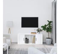 Vidaxl Tv Cabinet High Gloss White 100X35X40 Cm Engineered Wood, White