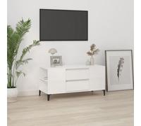 Vidaxl Tv Cabinet High Gloss White 102X44.5X50 Cm Engineered Wood