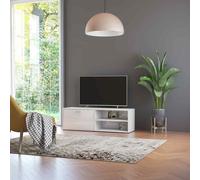 vidaXL TV Cabinet High Gloss White 120x34x37 cm Engineered Wood UK HOT