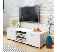 vidaXL TV Hifi Cabinet Sideboard Unit Stand High-Gloss White MDF TV Stand