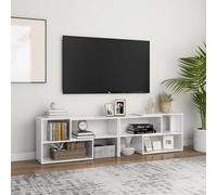 Vidaxl Tv Cabinet High Gloss White 149X30X52 Cm Engineered Wood