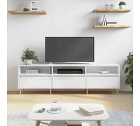 vidaXL TV Cabinet High Gloss White 150x30x44.5 cm Engineered Wood UK HOT