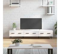 vidaXL TV Cabinet High Gloss White 150x36x30 cm Engineered Wood 05 UK HOT