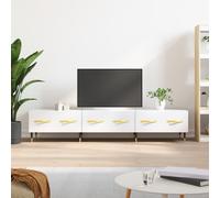 vidaXL TV Cabinet High Gloss White 150x36x30 cm Engineered Wood